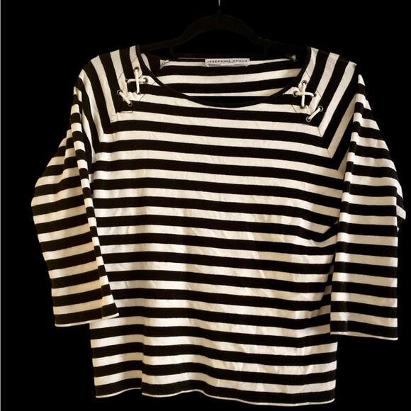 Josephine Chaus Monochrome Striped Top - Picture 1 of 5